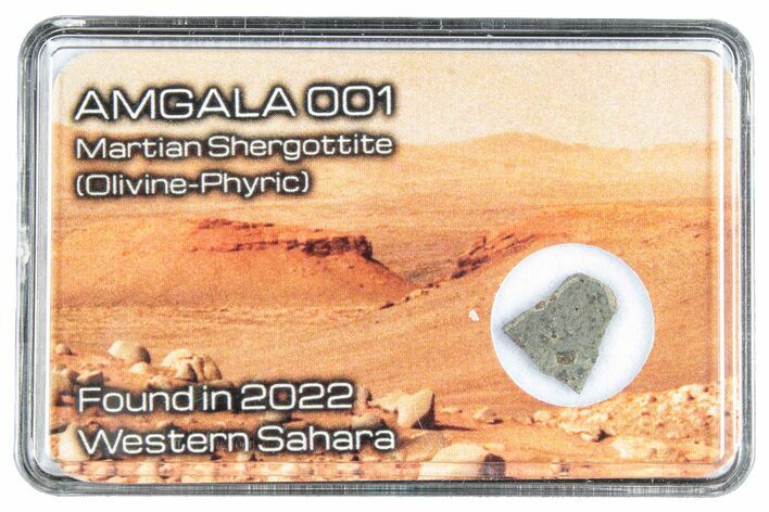 Martian Shergottite Meteorite Slice - Amgala #288282